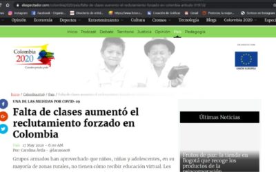 Falta de clases aumentó el reclutamiento forzado en Colombia